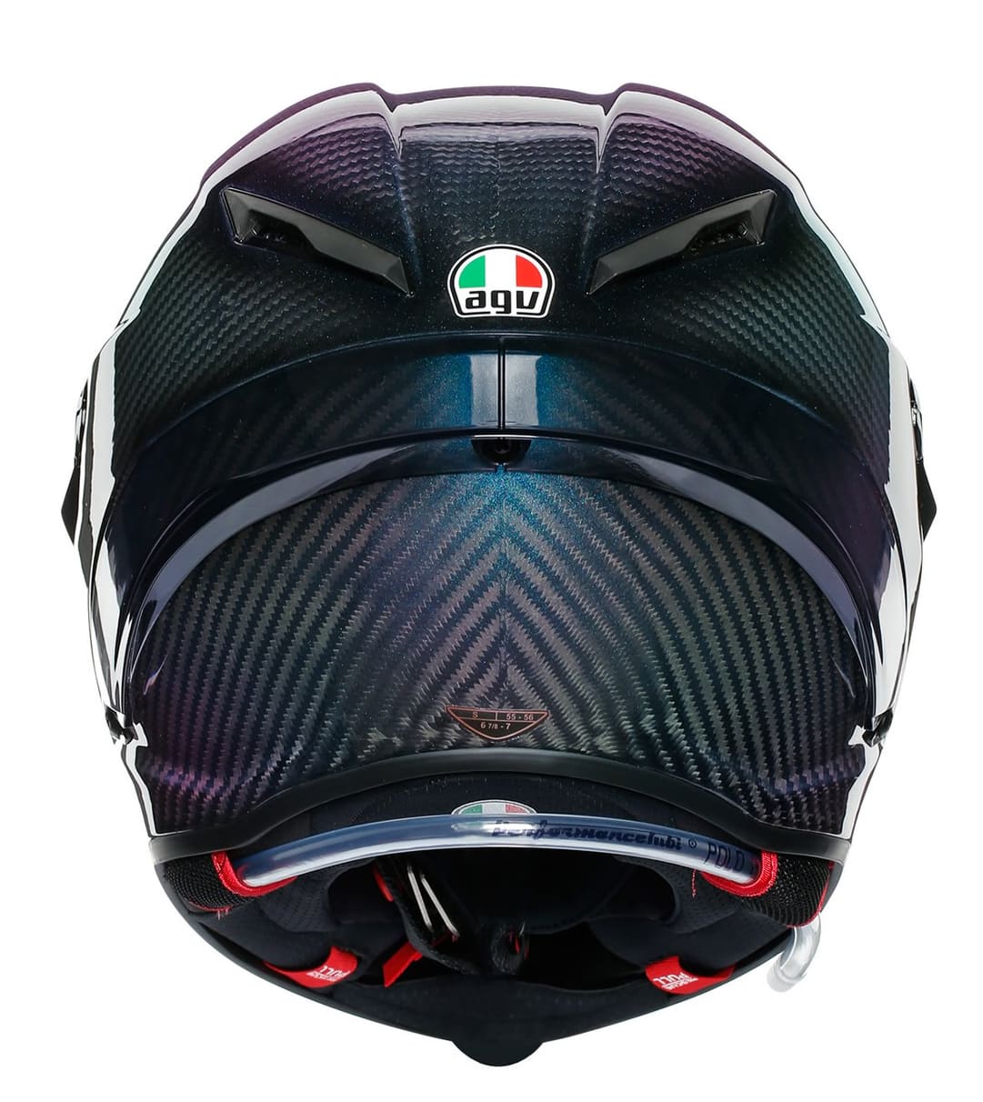 CASCO AGV PISTA GP RR E2206 IRIDIUM CARBON back