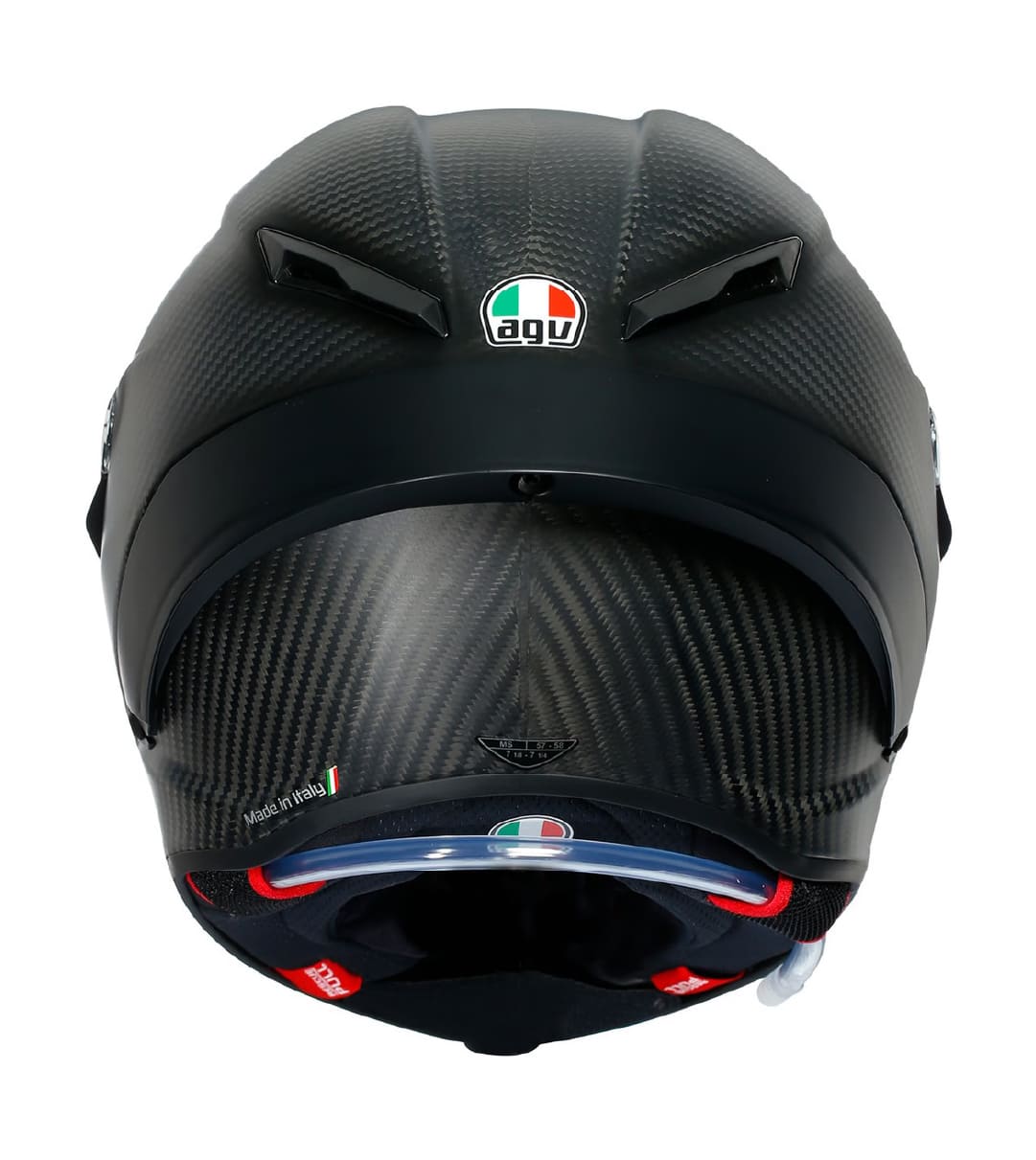 CASCO AGV PISTA GP RR E2206 MATT CARBON back view