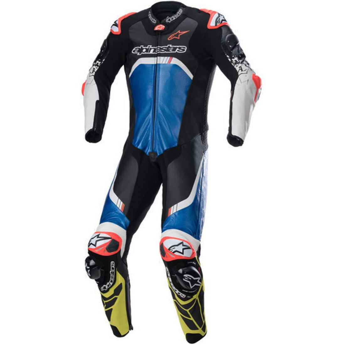 TRAJE / MONO ALPINESTARS GP TECH V4 PROFESSIONAL BLACK / BLUE / YELLOW FLUO